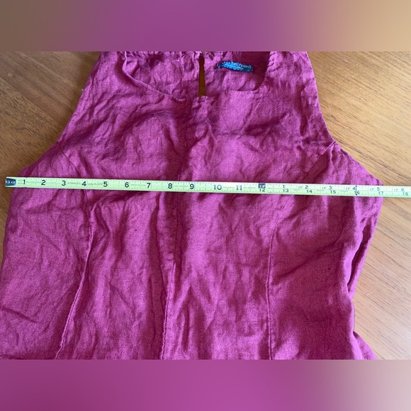 Piazza Del Tempio Linen Sleeveless Shift Dress Sz S Small - Picture 3 of 8